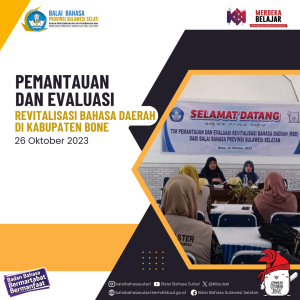 Read more about the article  Pemantauan dan Evaluasi Revitalisasi Bahasa Daerah (RBD) di Kabupaten Bone