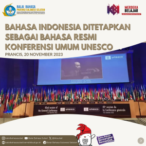 Read more about the article Bahasa Indonesia Ditetapkan sebagai Bahasa Resmi Konferensi Umum UNESCO